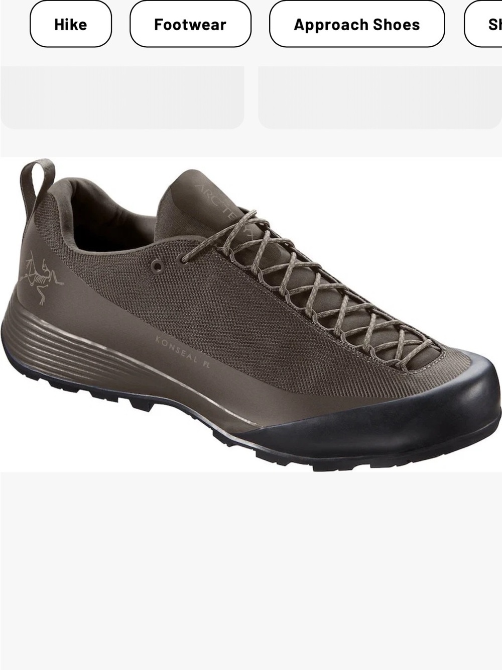 Arc'teryx Men's Konseal FL Approach Shoe — Brown and Black